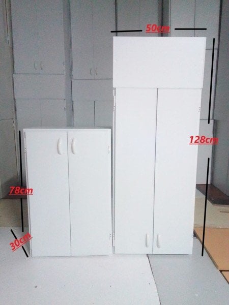 206cm İkili Şofben Dolabı (50x206x30)  (İSTANBUL MAĞAZADAN MÜŞTERİYE GEL-AL TESLİM FİYATIDIR. KUTULANMAZ-KARGOLANMAZ)